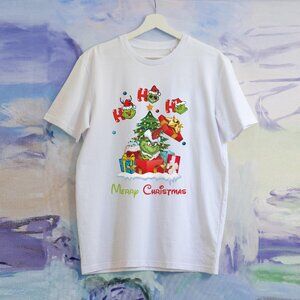 Ho Ho Ho Christmas, Grinch Lover Unisex Tee, Funny Christmas Gift for Family Fri